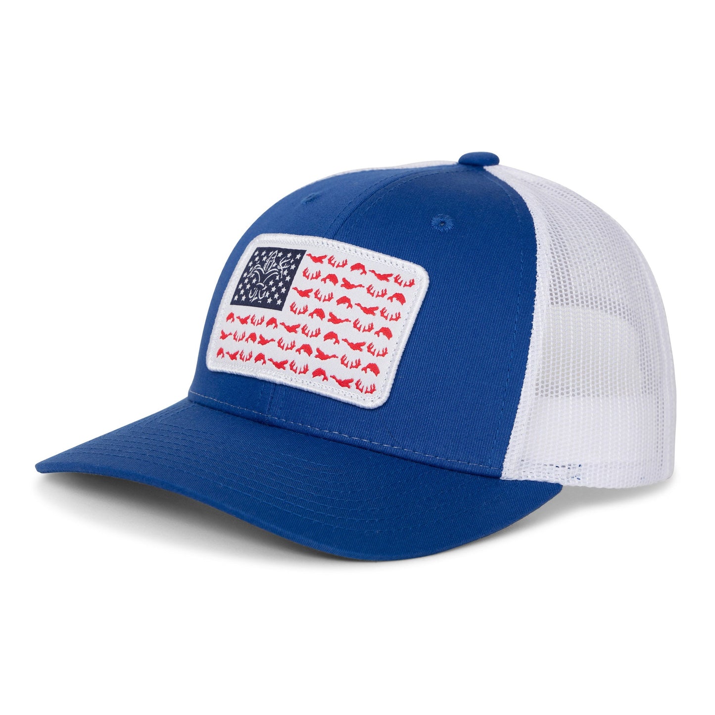 American Flag Snapback Fishing Hat - Heather Grey/Charcoal by Sportsman Gear