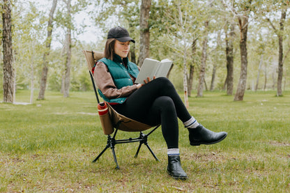 High Back Ultralight Folding Camping Chairs With Storage Pouches by YATTA