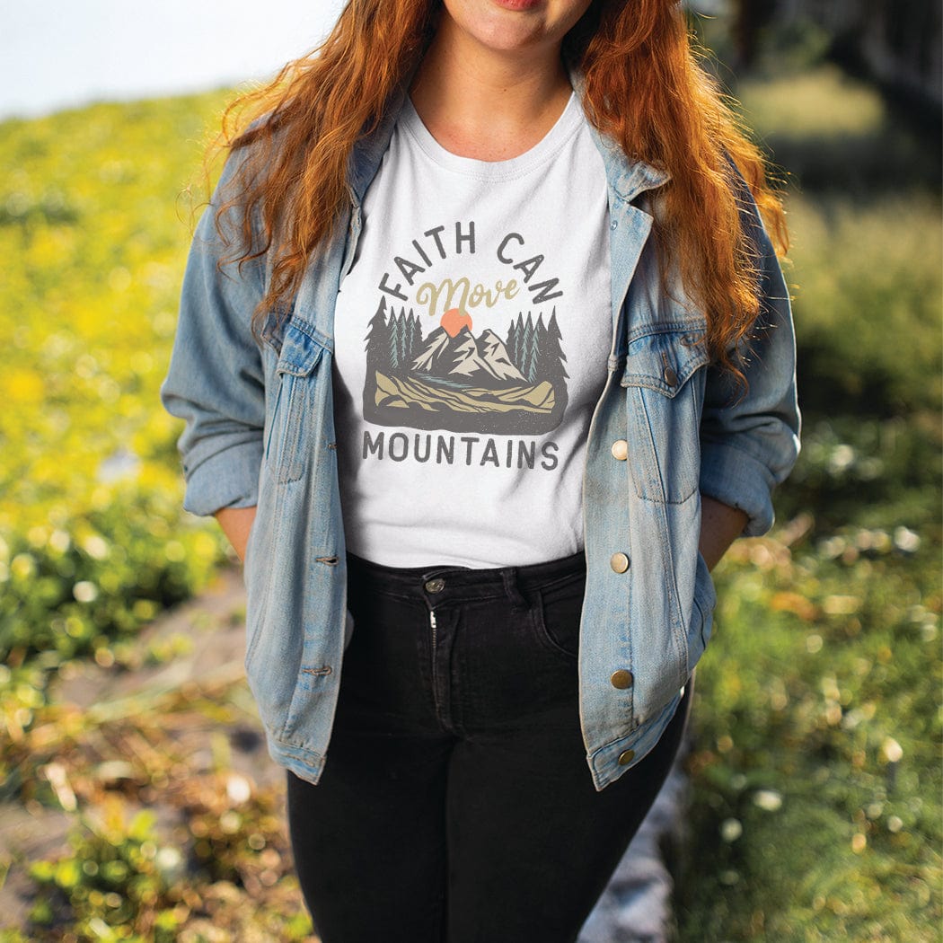 Faith Can Move Mountains Graphic T-Shirt - IN145 by Rockledge Designs LLC