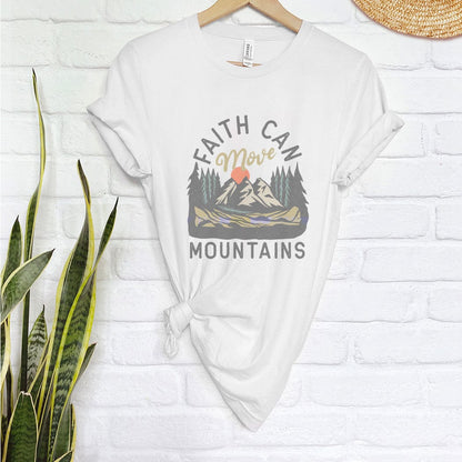 Faith Can Move Mountains Graphic T-Shirt - IN145 by Rockledge Designs LLC