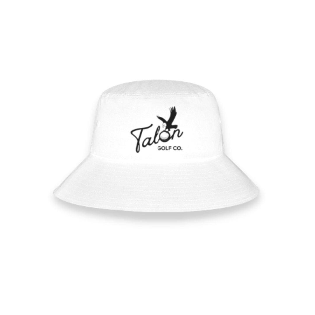 Talon Reversible Bucket Hat -White Logo Black Icon by Talon Golf