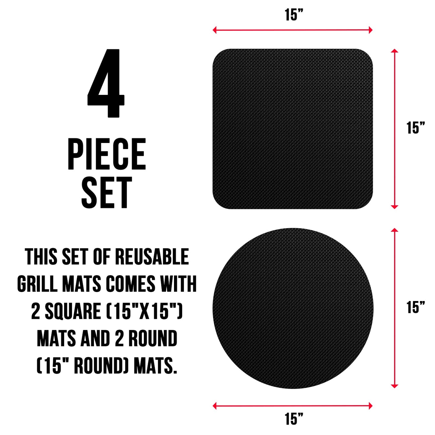 GrillMats by Grillight (4pk) by Grillight.com