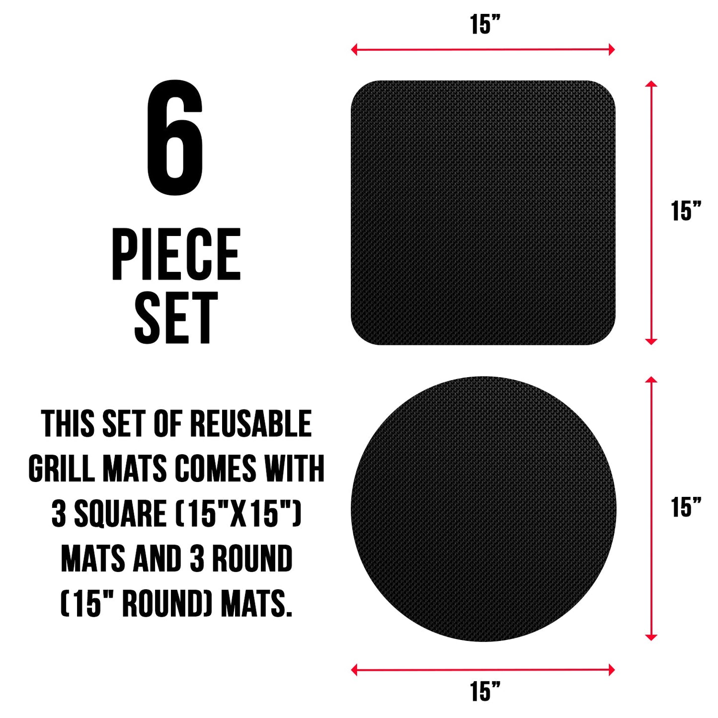 GrillMats by Grillight (6pk) by Grillight.com