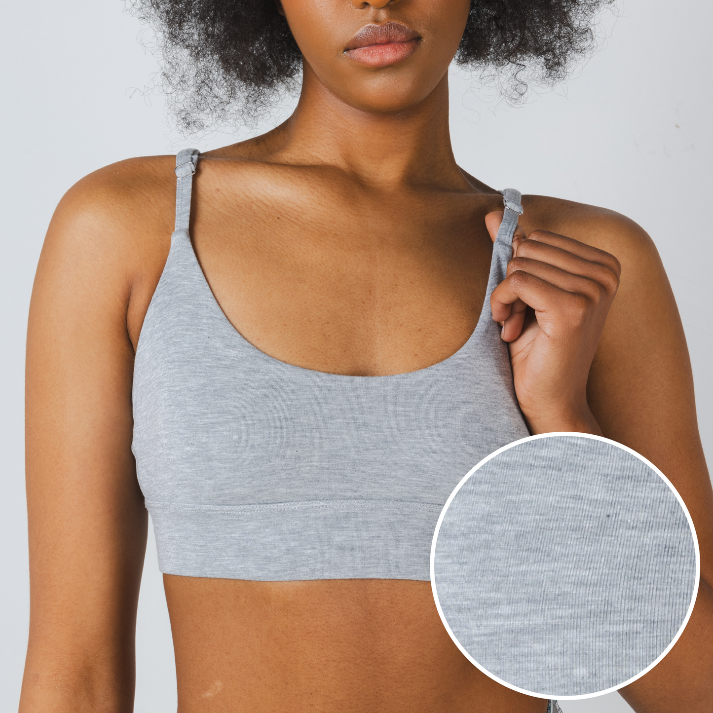 The Intramural Champ | Heather Grey Strappy Bralette by Shinesty