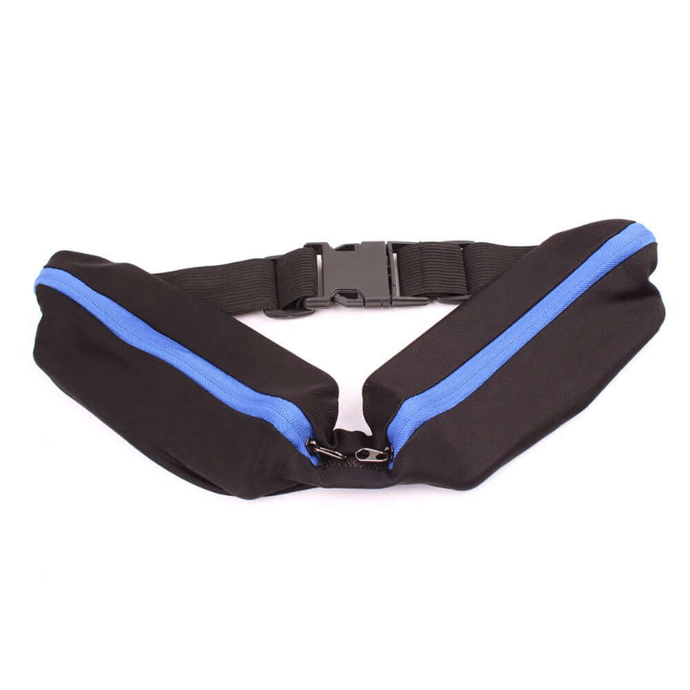 Stride Dual Pocket Running Belt and Travel Fanny Pack for All Outdoor Sports by Jupiter Gear