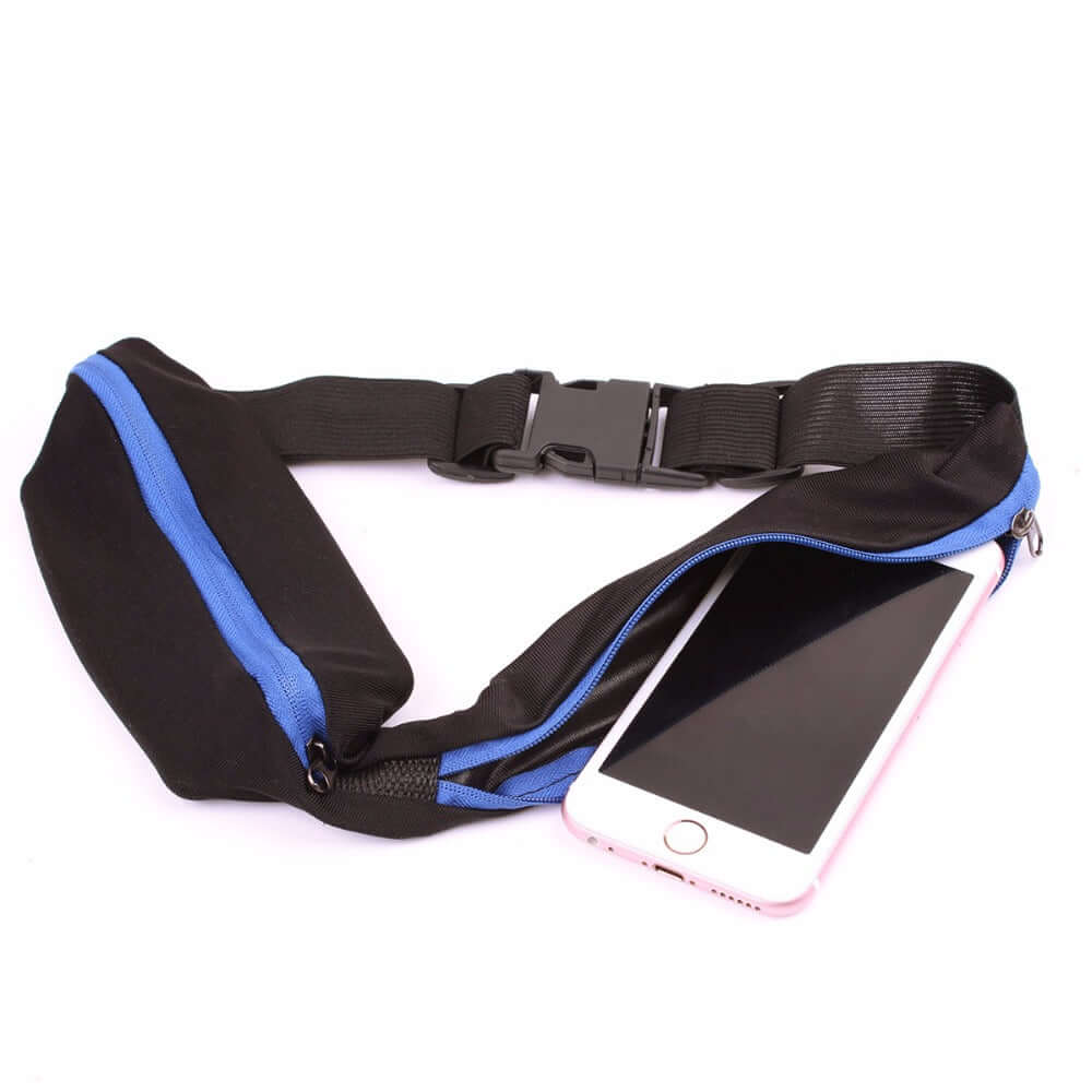 Stride Dual Pocket Running Belt and Travel Fanny Pack for All Outdoor Sports by Jupiter Gear