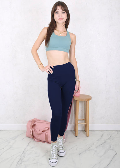 High Waist Solid Sports Leggings by Anna-Kaci