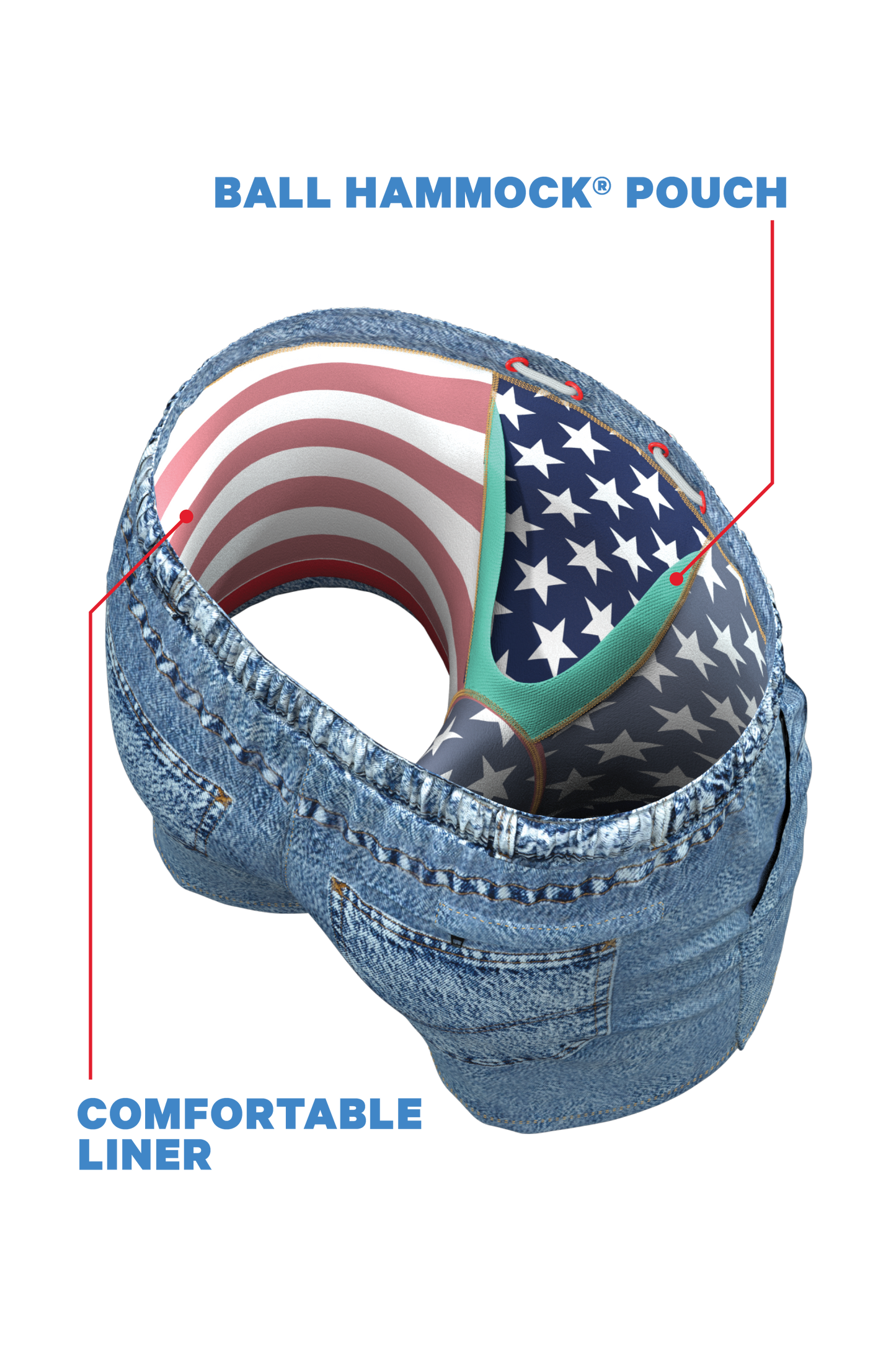 The Jacksonville Jort | Denim Ball Hammock® Pouch 5" Swim Trunks by Shinesty