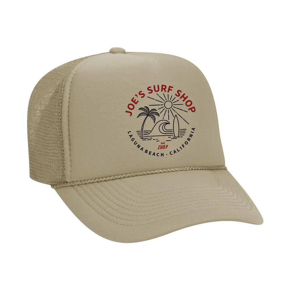 Joe's Surf Shop Beach Life Foam Trucker Hat by Joe's Surf Shop