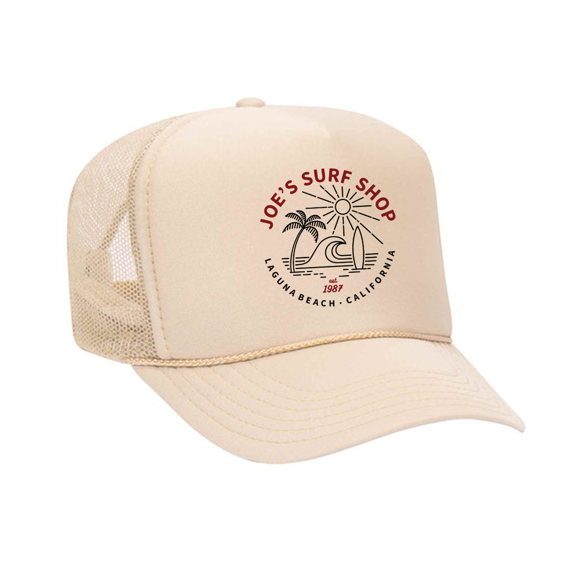 Joe's Surf Shop Beach Life Foam Trucker Hat by Joe's Surf Shop