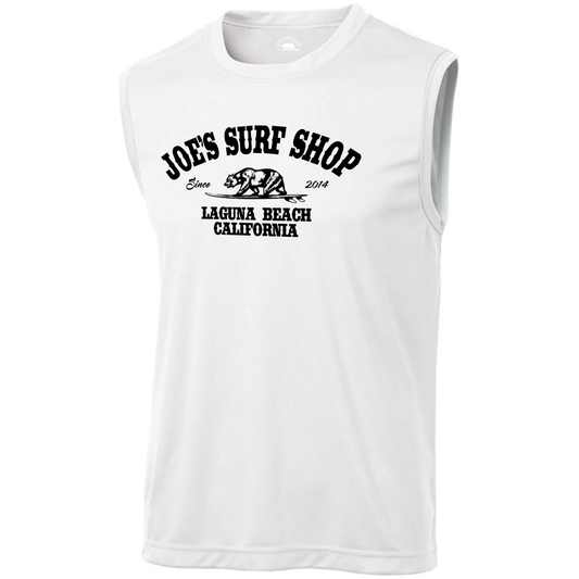 Joe's Surf Shop California Sleeveless Graphic Workout Tee by Joe's Surf Shop