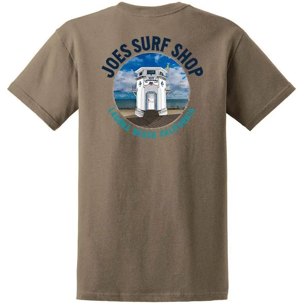 Joe's Surf Shop Lifeguard Tower Heavyweight Tee by Joe's Surf Shop