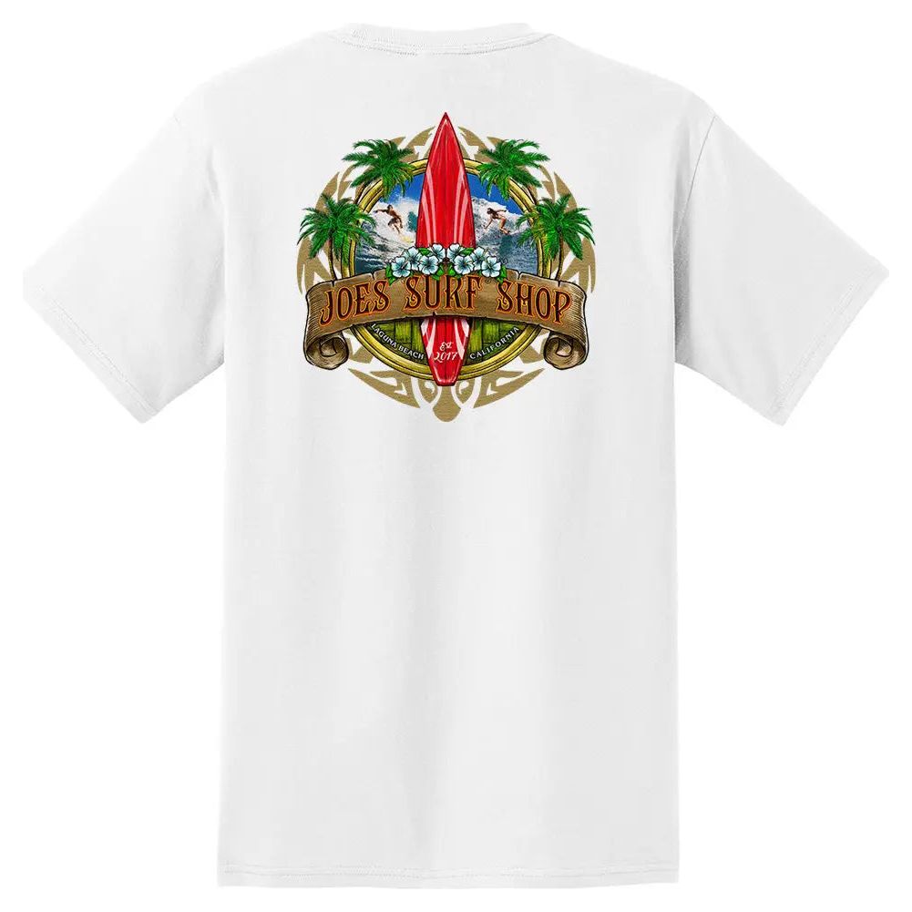 Joe's Surf Shop Longboard Heavyweight Pocket Tee by Joe's Surf Shop