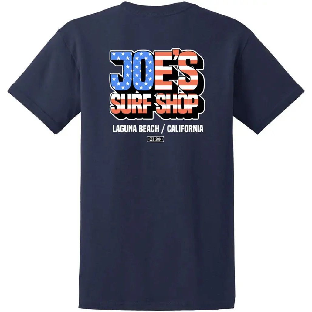 Joe's Surf Shop Patriotic Heavyweight Cotton Tee by Joe's Surf Shop