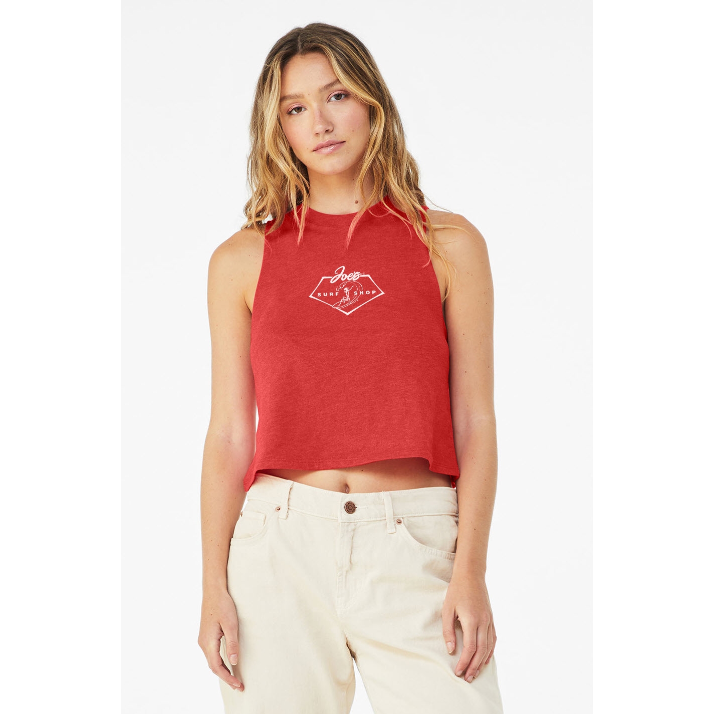 Joe's Surf Shop Surfing 101 Racerback Crop Tee by Joe's Surf Shop