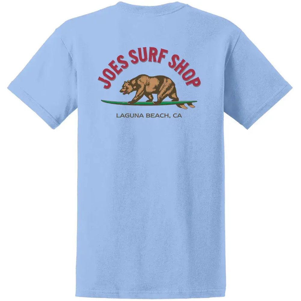 Joe's Surf Shop Surfing Bear Heavyweight Cotton Tee by Joe's Surf Shop