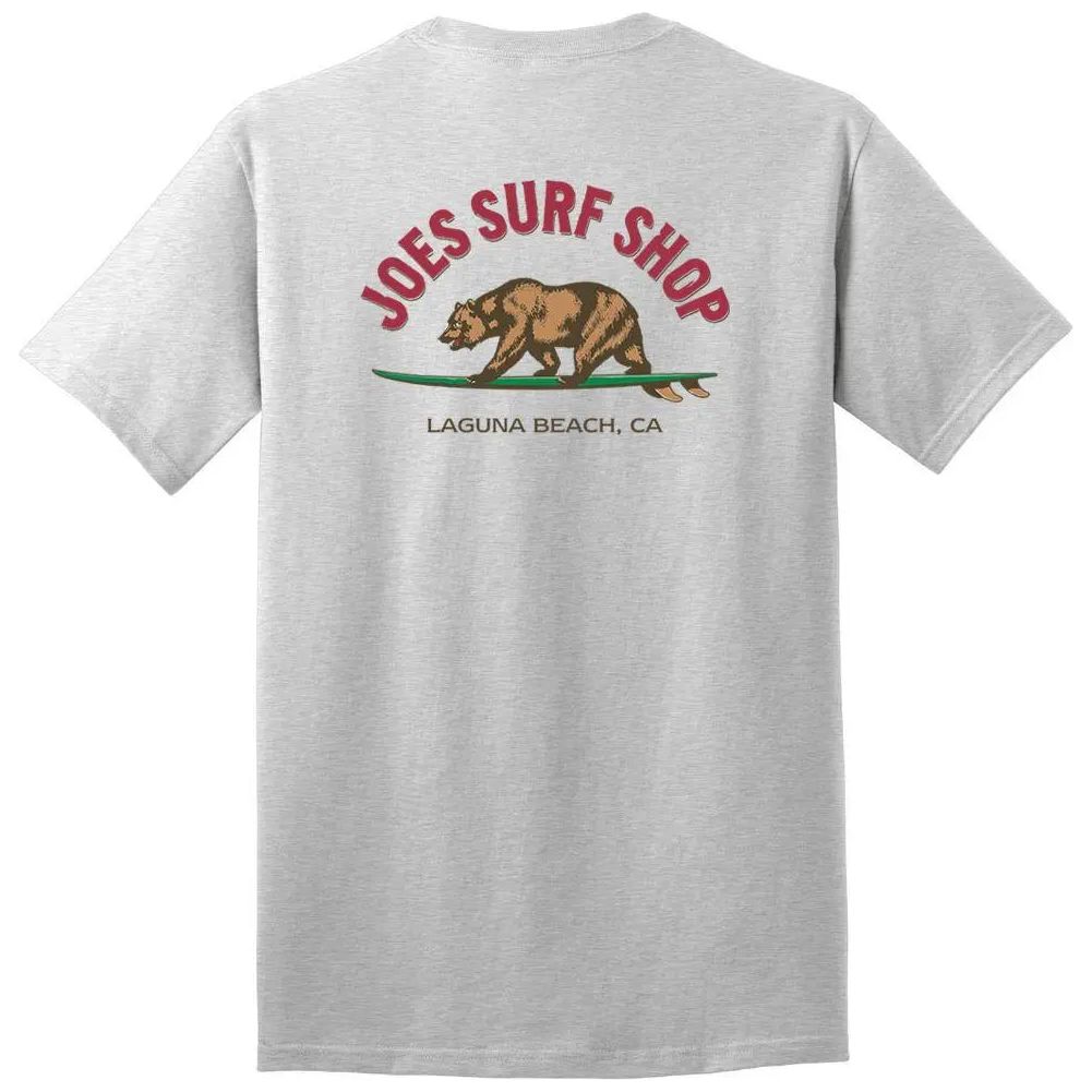 Joe's Surf Shop Surfing Bear Heavyweight Cotton Tee by Joe's Surf Shop