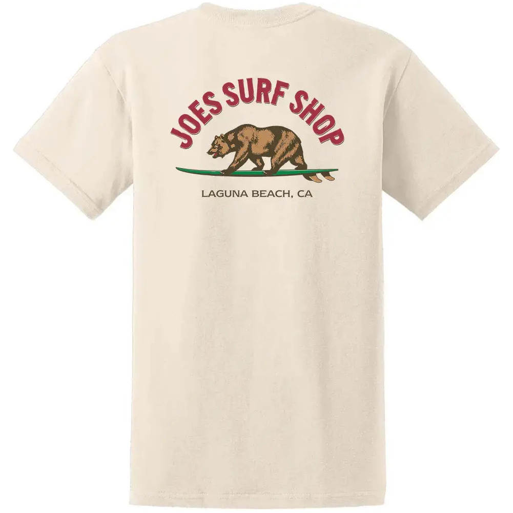 Joe's Surf Shop Surfing Bear Heavyweight Cotton Tee by Joe's Surf Shop