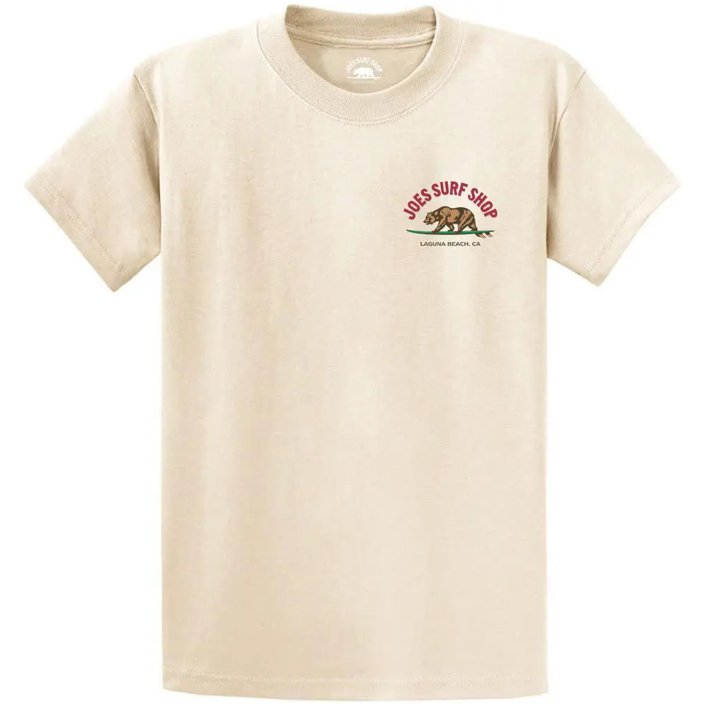 Joe's Surf Shop Surfing Bear Heavyweight Cotton Tee by Joe's Surf Shop