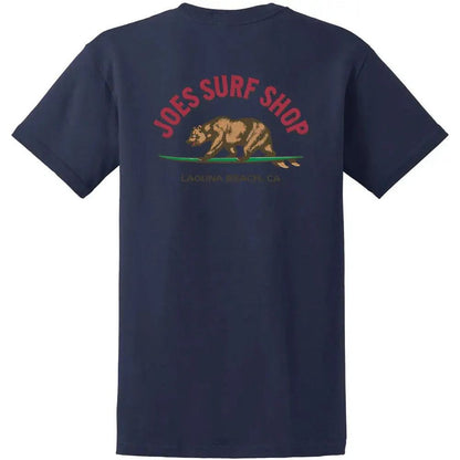 Joe's Surf Shop Surfing Bear Heavyweight Cotton Tee by Joe's Surf Shop