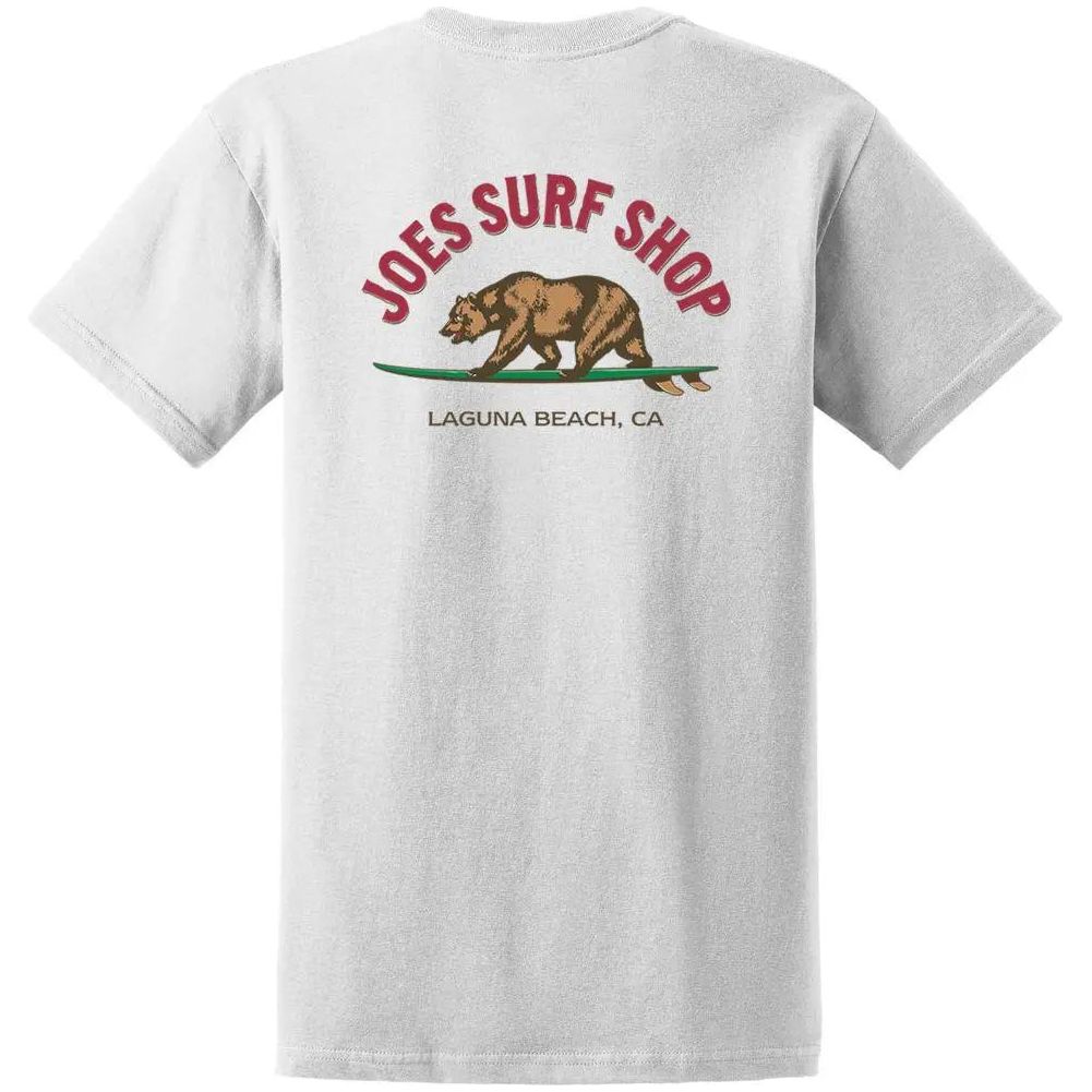 Joe's Surf Shop Surfing Bear Heavyweight Cotton Tee by Joe's Surf Shop