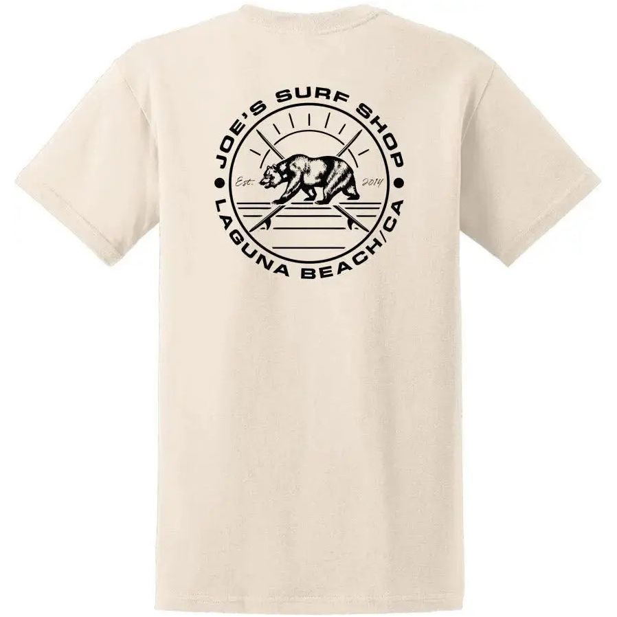 Joe's Surf Shop Vintage Surfing Bear Heavyweight Tee by Joe's Surf Shop