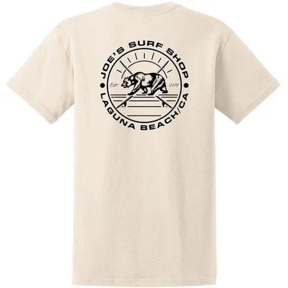 Joe's Surf Shop Vintage Surfing Bear Heavyweight Tee by Joe's Surf Shop