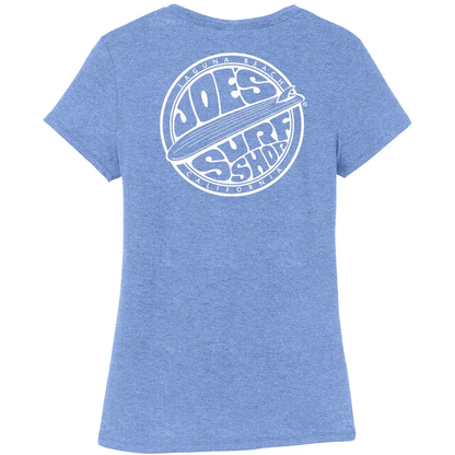 Joe's Surf Shop Women's Fins Up Tri-Blend Tee by Joe's Surf Shop