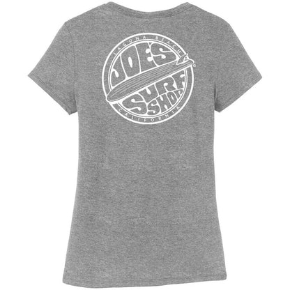 Joe's Surf Shop Women's Fins Up Tri-Blend Tee by Joe's Surf Shop