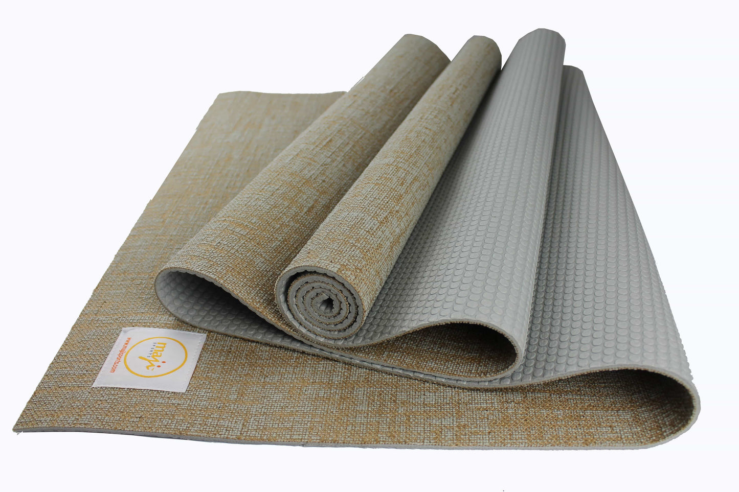 Jute Premium Eco Yoga Mat + Foot Massager (7.5cm x 17.5cm) by Jupiter Gear