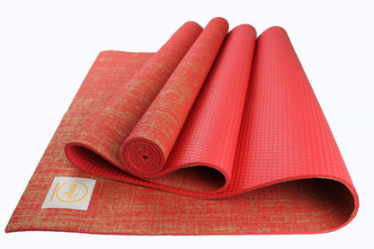 Jute Premium Eco Yoga Mat + Foot Massager (7.5cm x 17.5cm) by Jupiter Gear