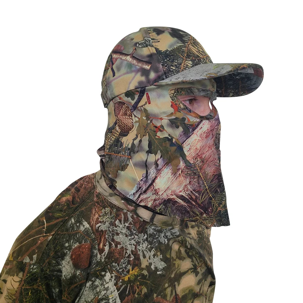 2-in-1 FRONT Face Mask and Camo Hat (Fitted and OSFM) by QuikCamo