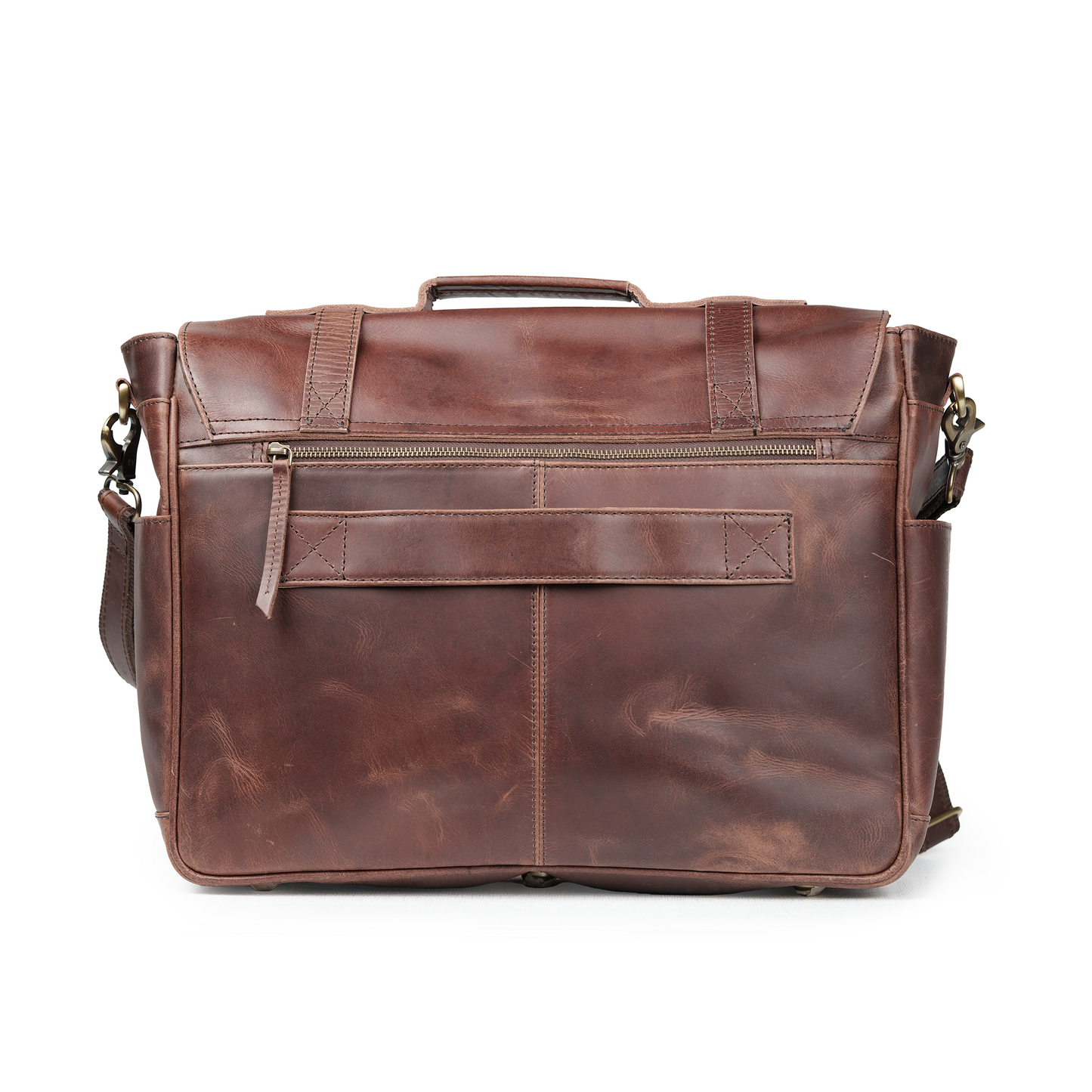 The “Lewis” Buffalo Leather Messenger Bag by Vintage Gentlemen