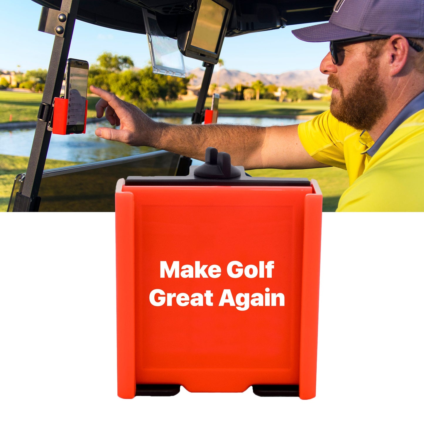 Phone Caddy - Make Golf Great Again by Desert Fox Golf