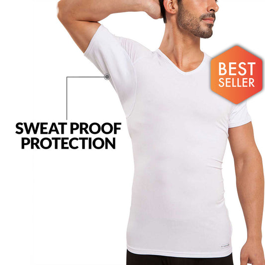 V-Neck Micro Modal Sweat Proof Undershirt For Men by Ejis