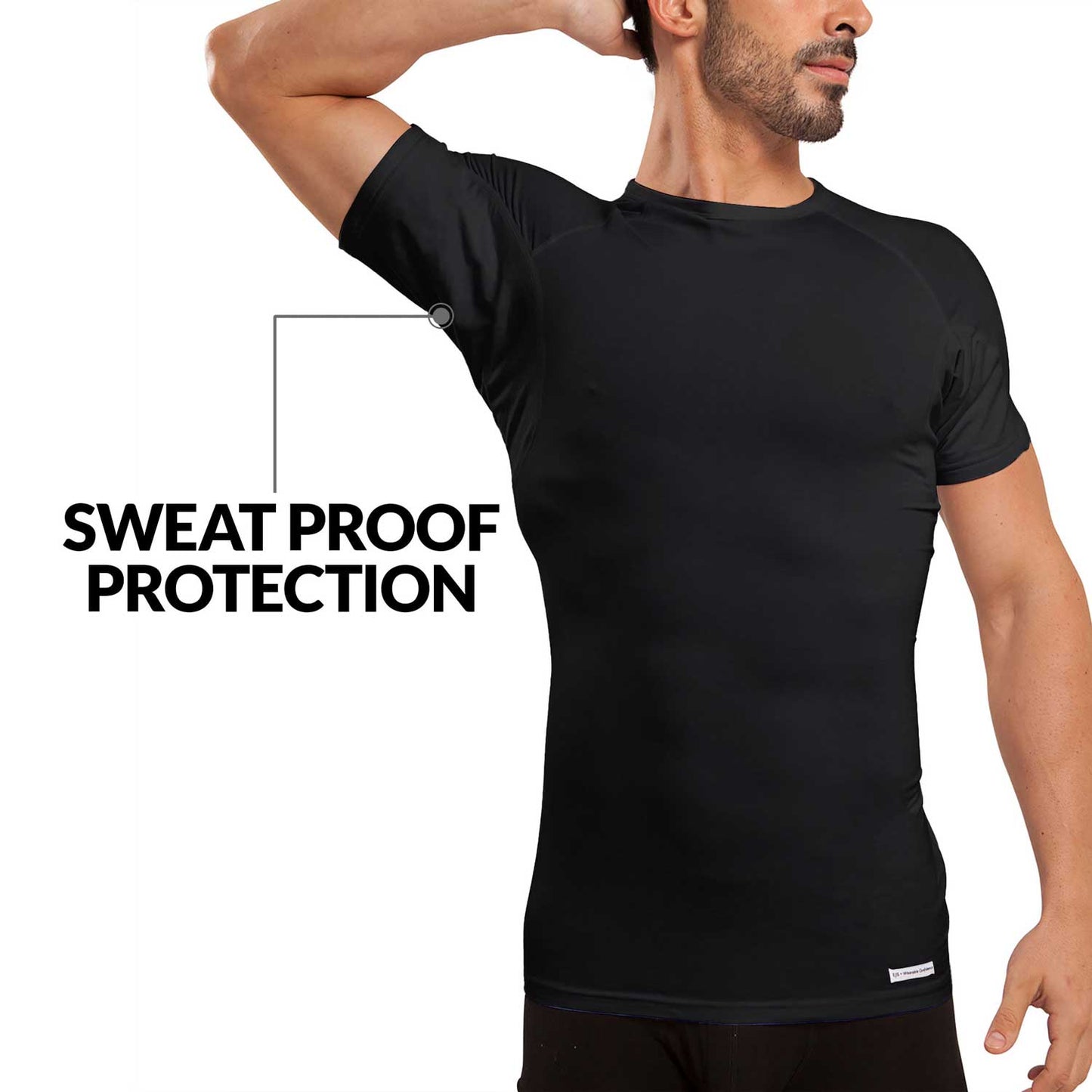 Crew Neck Micro Modal Sweat Proof Undershirt For Men by Ejis