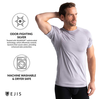 Crew Neck Micro Modal Sweat Proof Undershirt For Men by Ejis