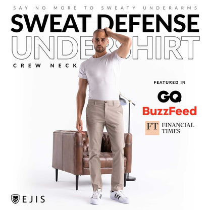 Crew Neck Micro Modal Sweat Proof Undershirt For Men by Ejis