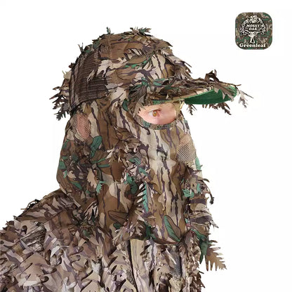 2-in-1 FRONT Leafy Face Mask and Camo Hat (Adjustable,OSFM) by QuikCamo