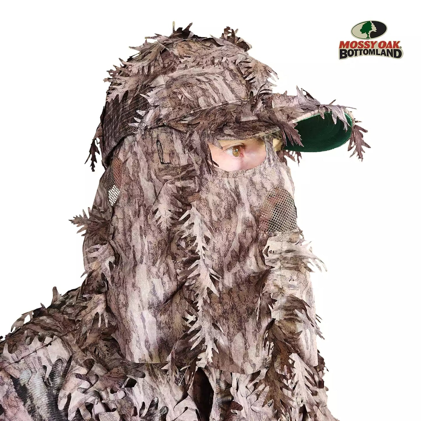 2-in-1 FRONT Leafy Face Mask and Camo Hat (Adjustable,OSFM) by QuikCamo