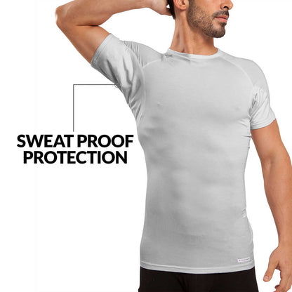 Crew Neck Micro Modal Sweat Proof Undershirt For Men by Ejis