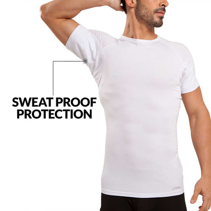 Crew Neck Micro Modal Sweat Proof Undershirt For Men by Ejis