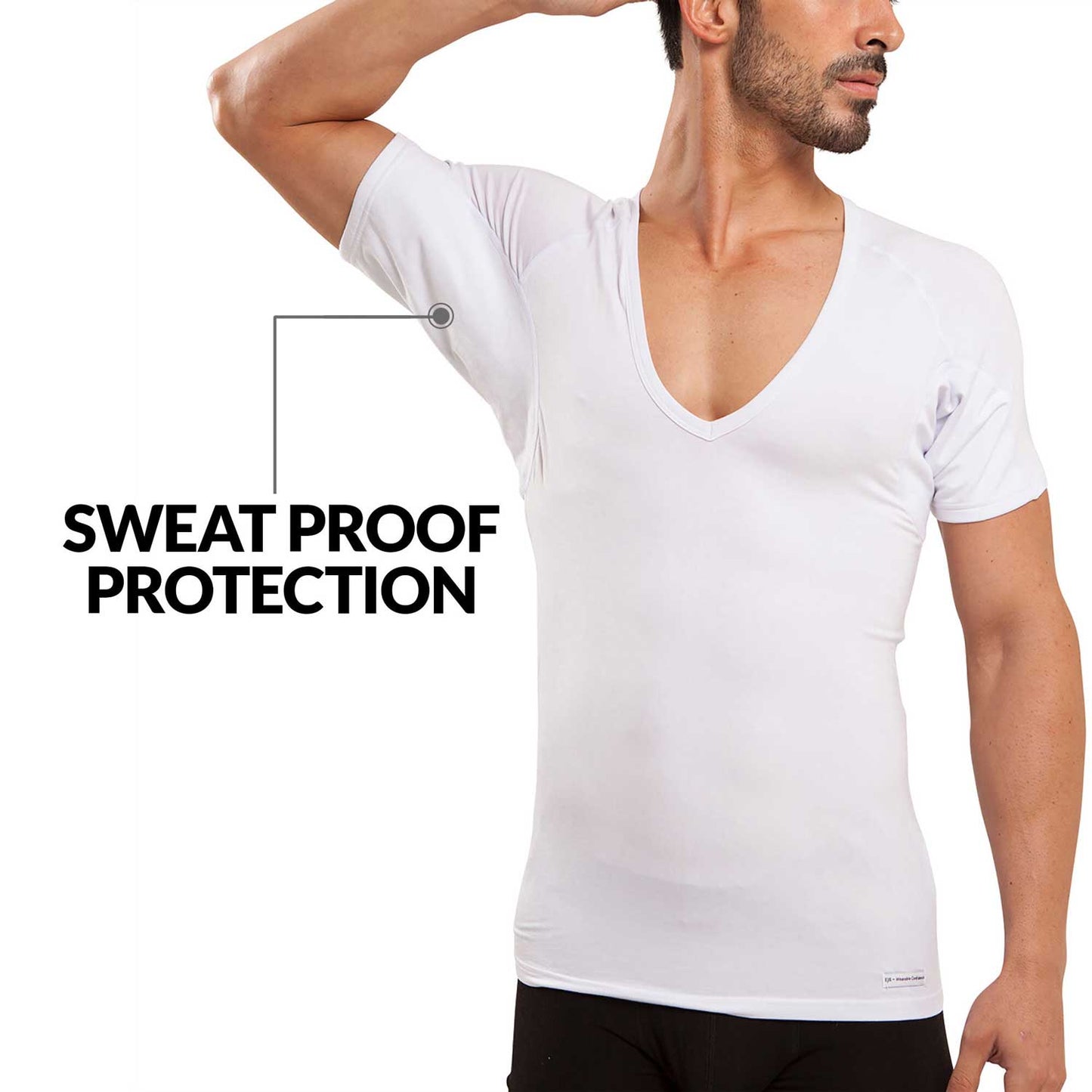 Deep V Micro Modal Sweat Proof Undershirt For Men by Ejis