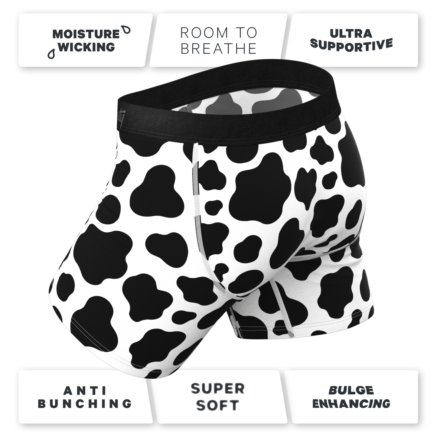 The Milk Me | Cow Print Ball Hammock® Pouch Underwear by Shinesty