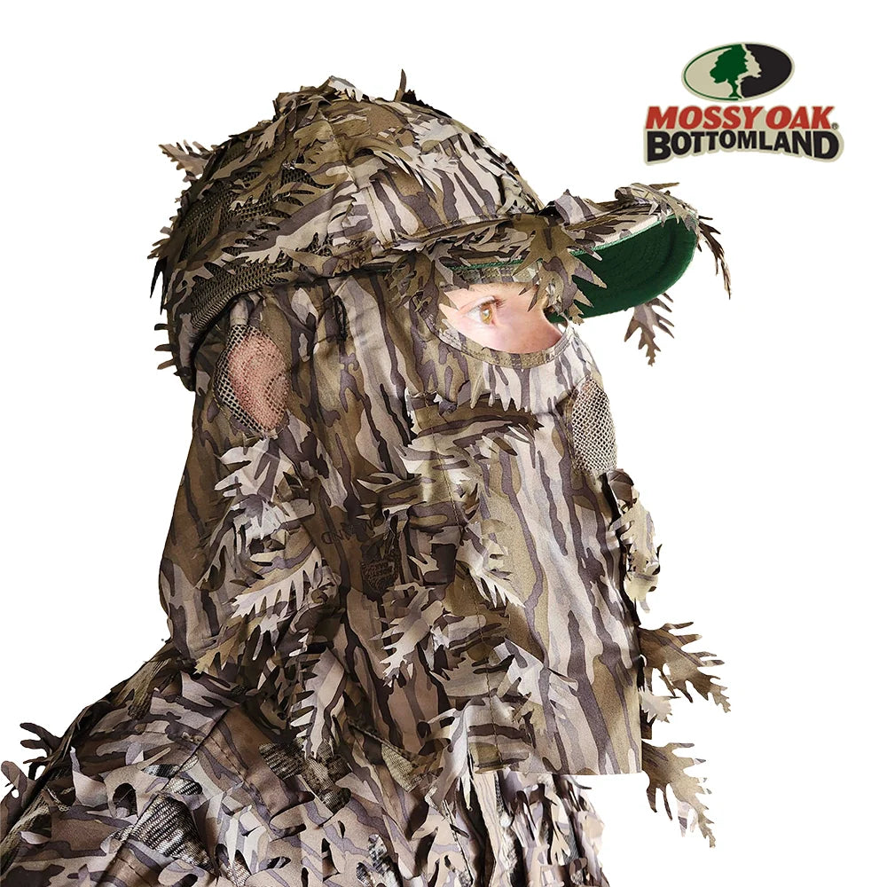 2-in-1 FRONT Leafy Face Mask and Camo Hat (Adjustable,OSFM) by QuikCamo