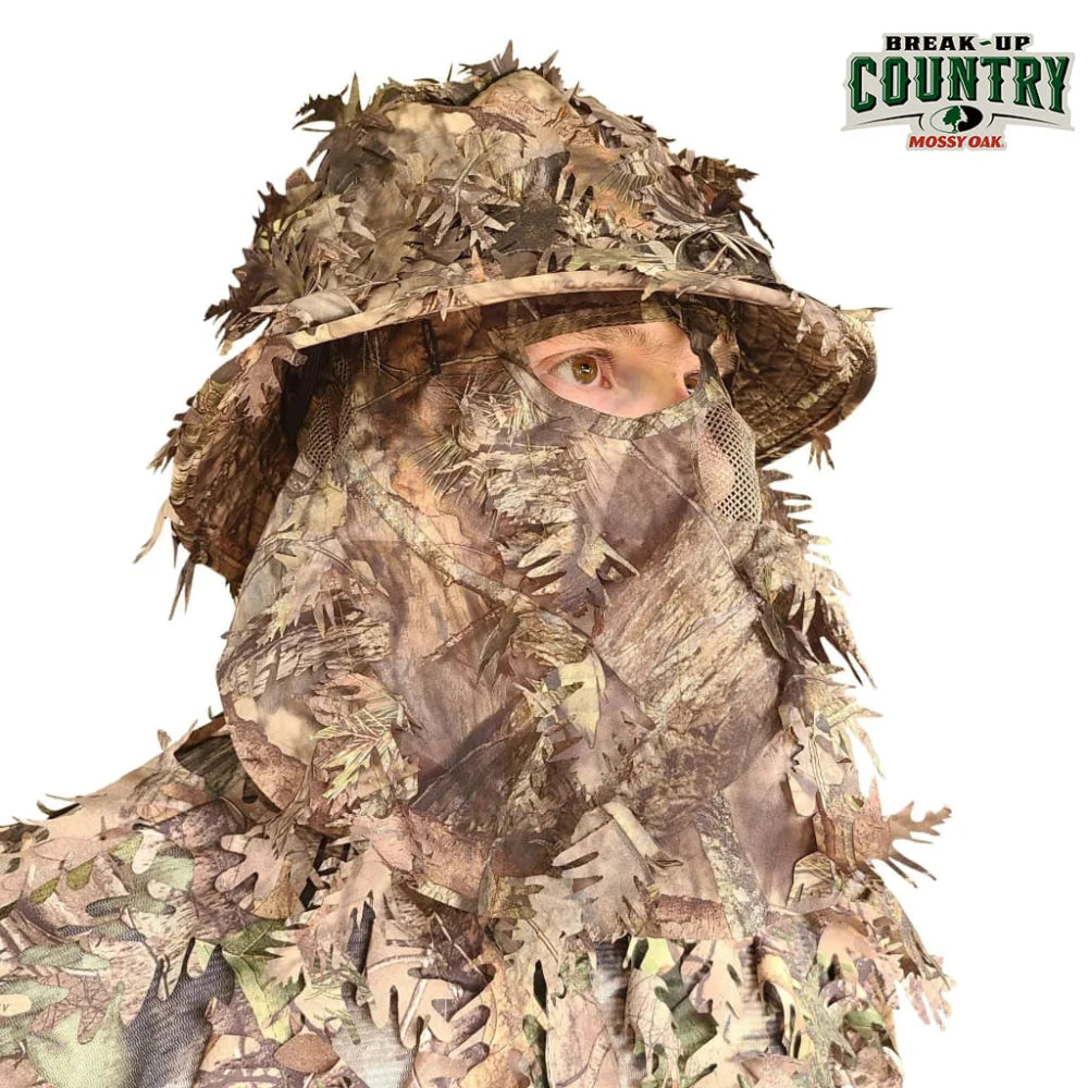 2-in-1 Leafy Face Mask and Bucket Hat (Adjustable, OSFM) by QuikCamo