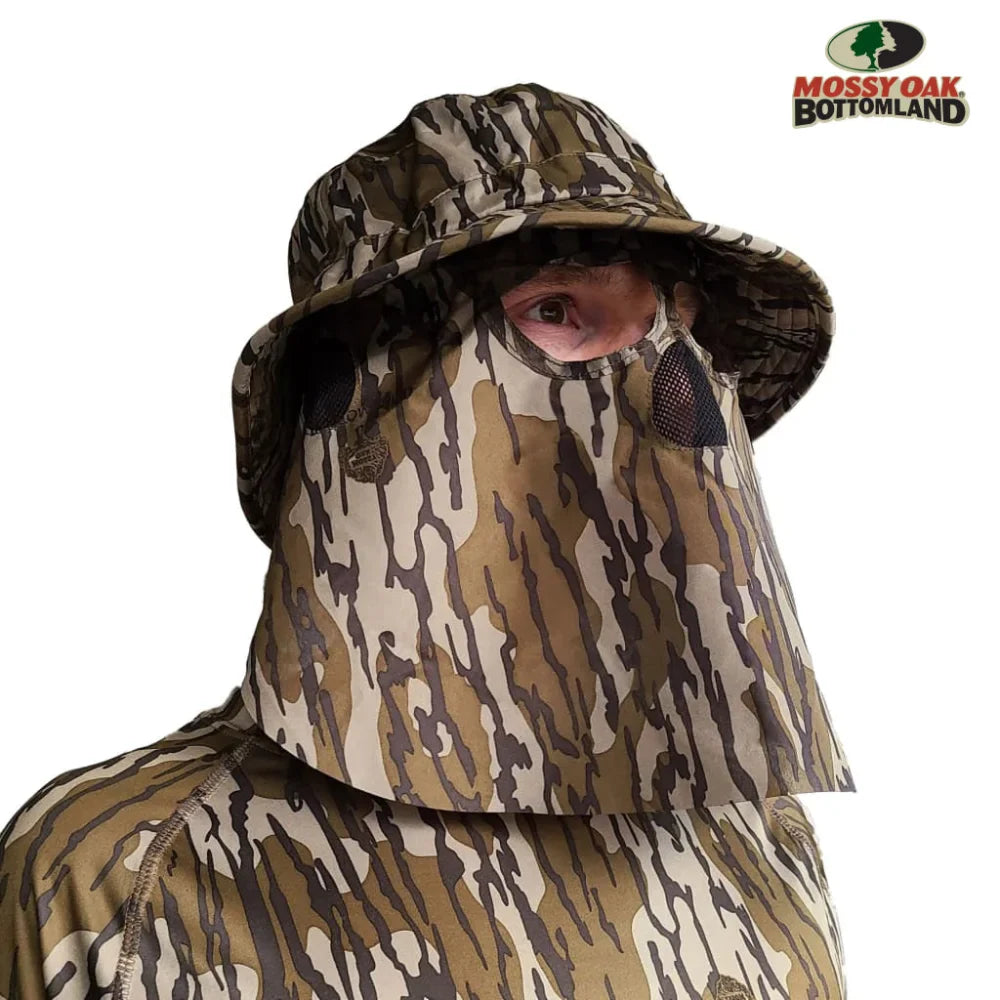 2-in-1 Leafy Face Mask and Bucket Hat (Adjustable, OSFM) by QuikCamo