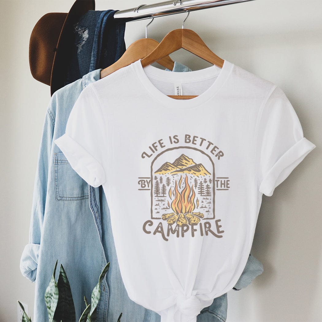 Life Is Better By Campfire Graphic T-Shirt - NA148 by Rockledge Designs LLC