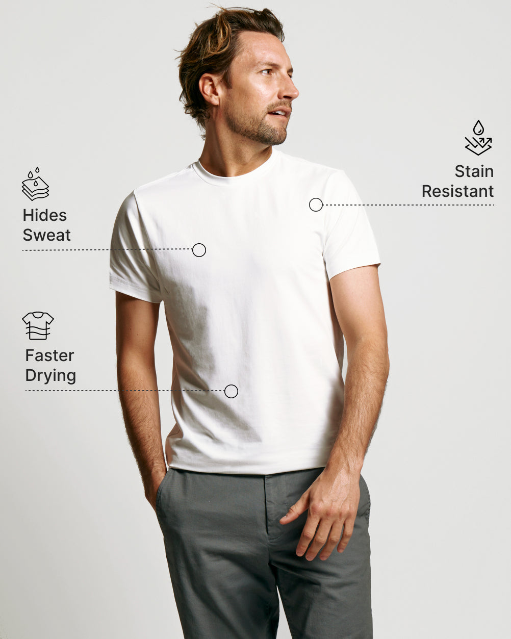 Sweat Defender Crew Neck Undershirt (Pre-Order) by Neat™ | Sweat-Proof Apparel