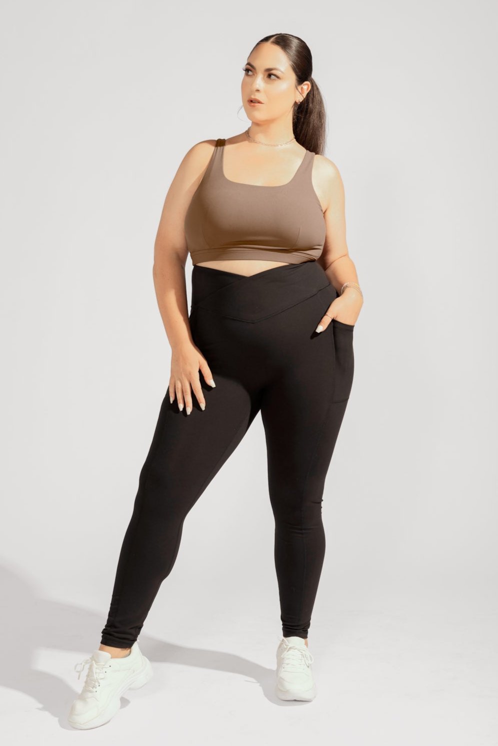 Crisscross Hourglass® Leggings with Pockets - Black by POPFLEX®